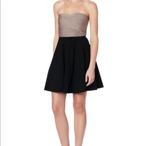 ERIN Erin Fetherston - tan and black bandage fit + flare - M - EUC